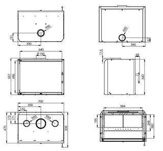 Insatskamin CUBO 700