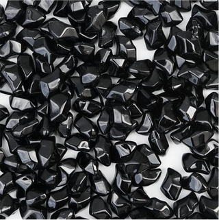 Dekorativa svarta stenar- transparent kristall