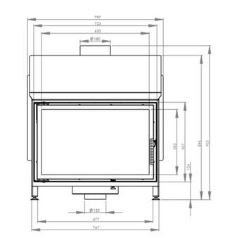 Insatskamin-STMA 69x43-S