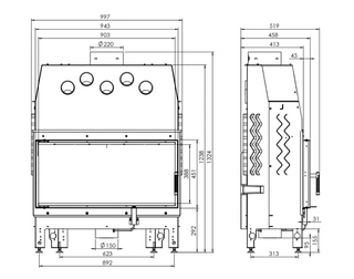 Insatskamin ALBERO-S 19 kW