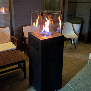 Gas Fireplace-Patio Light