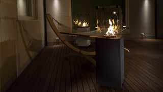 Gas Fireplace-Patio Light